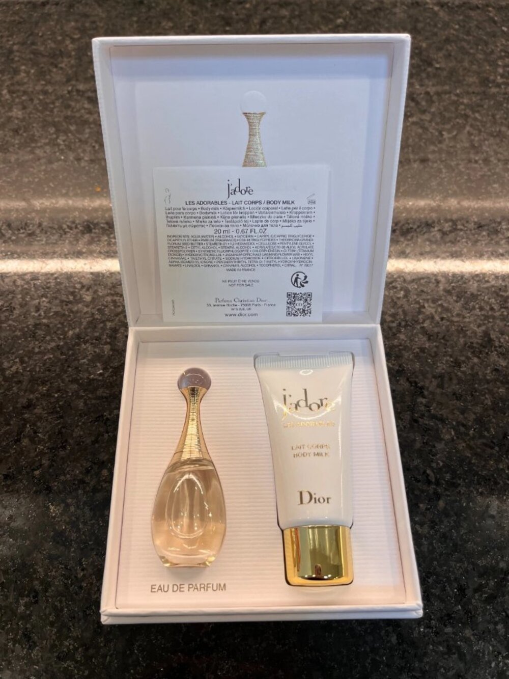 Dior Jadore Mini Gift Set Eau De Parfum 0.17 oz &amp; Body Milk 0.67 oz NIB